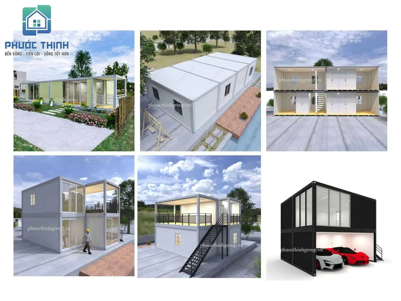 Một số hình ảnh thiết kế nhà lắp ghép NG04 của Phước Thịnh
