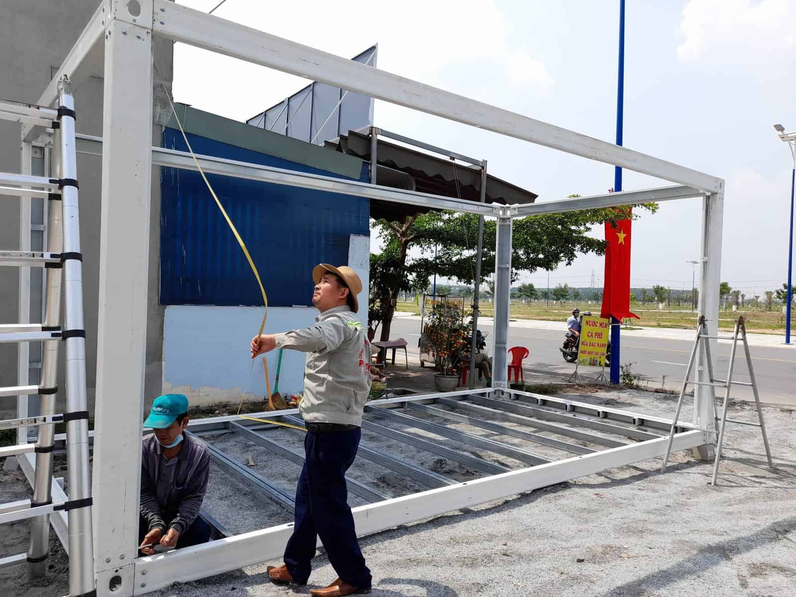 Thi công nhà container NC24 có 1 phòng ngủ của Phước Thịnh