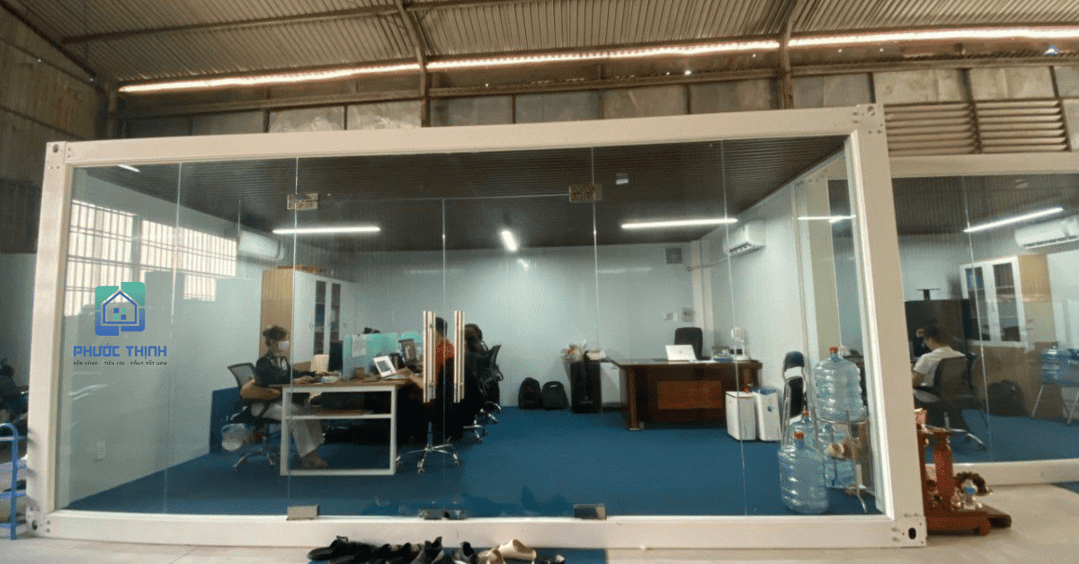 Mẫu văn phòng lắp ghép panel hiện đại của Phước Thịnh Group thi công
