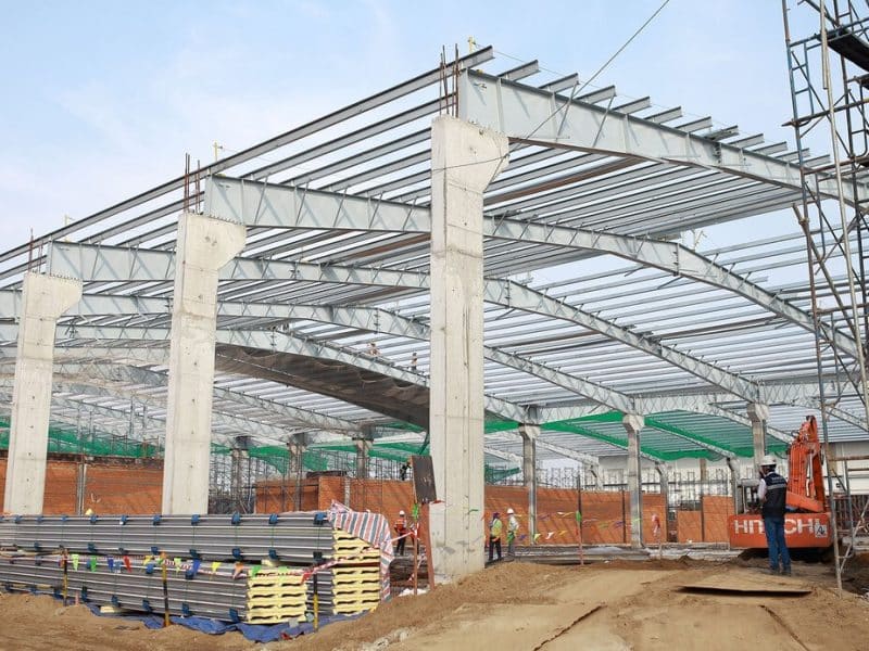 Công trình thi công nhà xưởng tại Long An có kết cấu vững chắc
