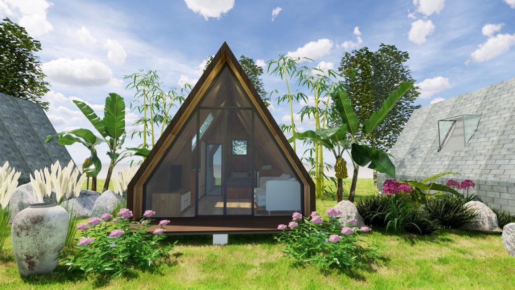 Nhà homestay lắp ghép dạng bungalow