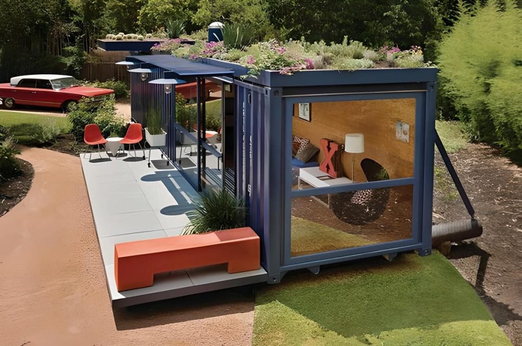 Mẫu nhà container 70 triệu hòa hợp với thiên nhiên