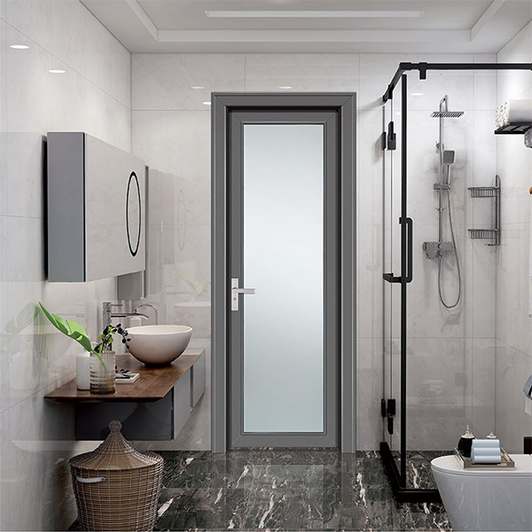 Mẫu cửa nhôm kính 1 cánh mở quay cho phòng ngủ và nhà vệ sinh