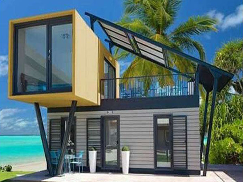 Thiết kế nhà container homestay 2 tầng xếp chồng tiết kiệm diện tích