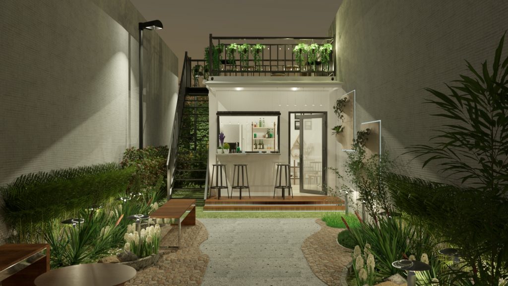 Nhà tiền chế 100m2 kết hợp kinh doanh quán cà phê, tiết kiệm chi phí và tiện nghi