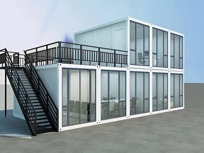 Cấu tạo nhà trọ lắp ghép 2 tầng với khung thép và tấm panel cách nhiệt
