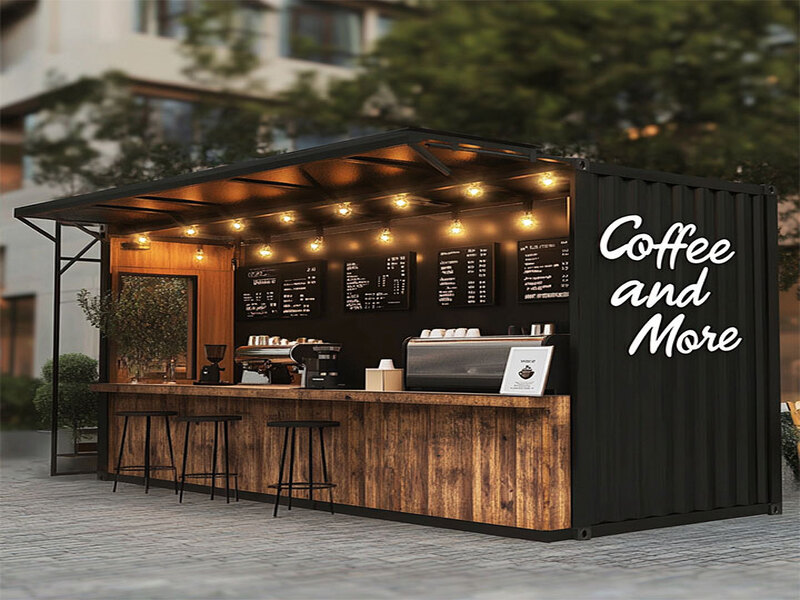 Mẫu container coffee nhỏ gọn, đơn giản