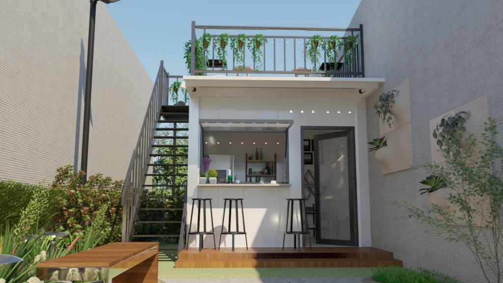 Mẫu quán container coffee tiện lợi