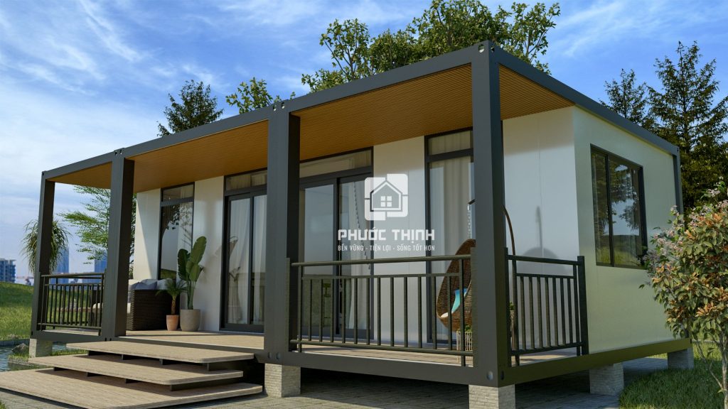 Mẫu nhà lắp ghép homestay nhà vườn